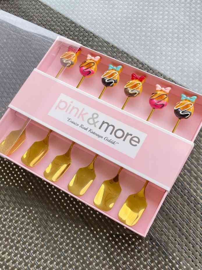 Lot de 6 cuillères à café mignonnes en acier inoxydable