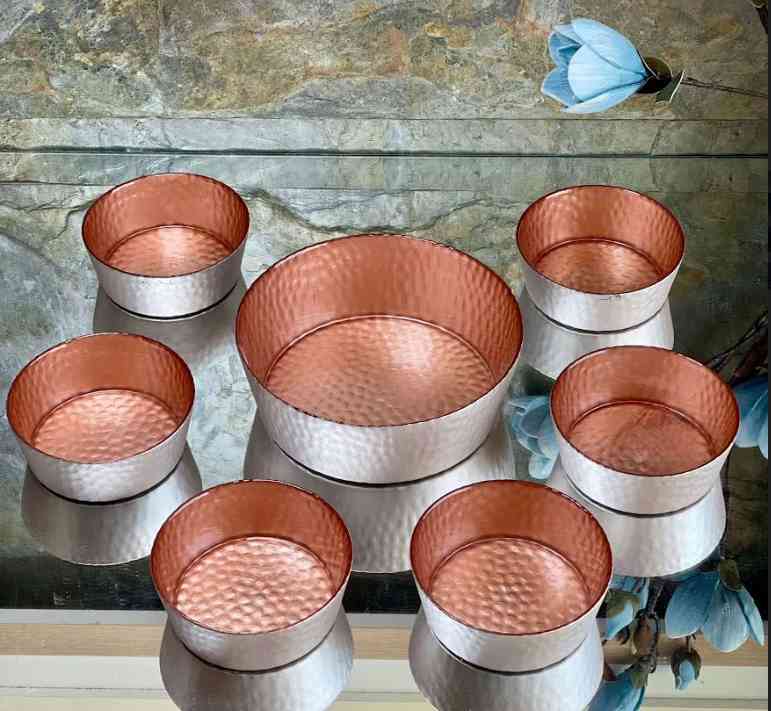 Pack Mouled - Lot de 7 bols en verre - 1 grand bol + 6 petits bols