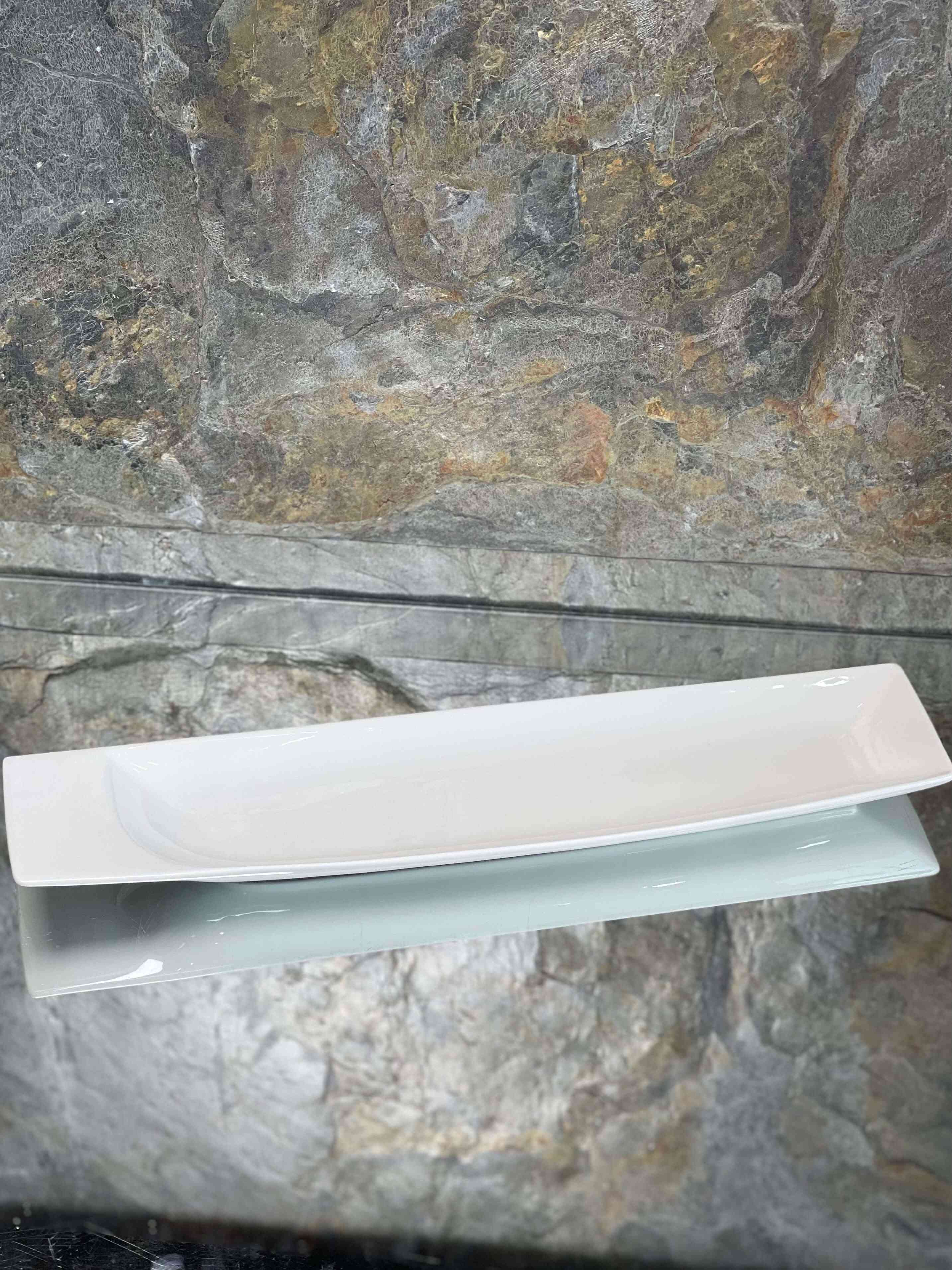  Plat Porcelaine Blanche 43*10cm 