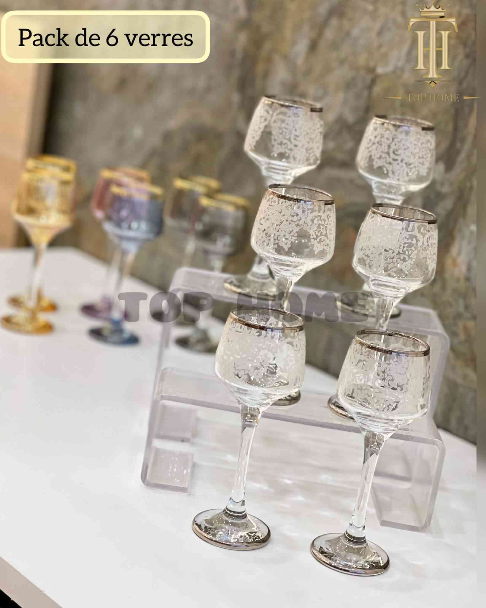 Lot de 6 Coupes à Zrir En Verre