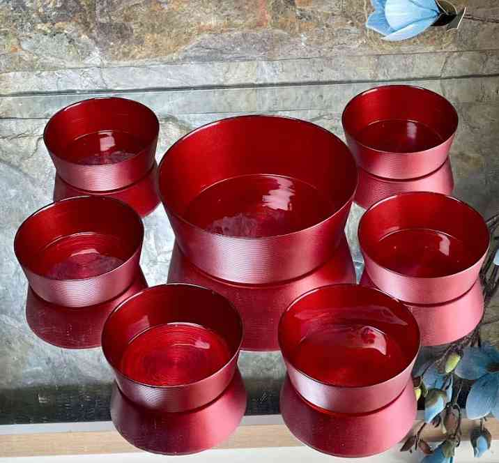 Pack Mouled - Lot de 7 bols en verre - 1 grand bol + 6 petits bols