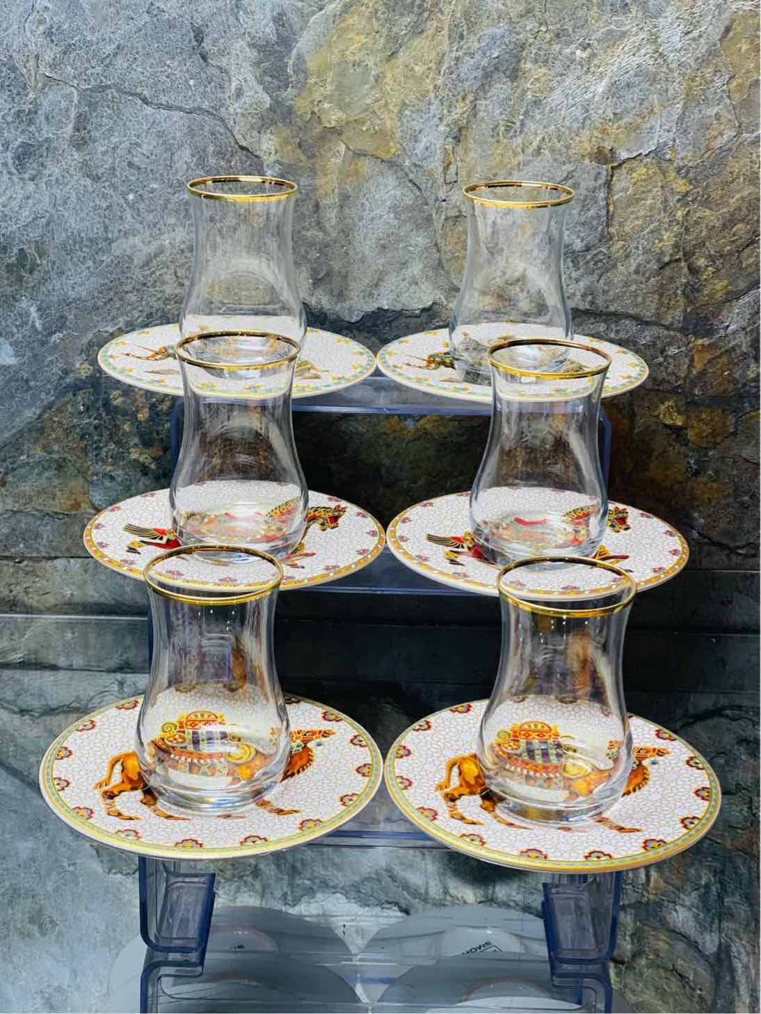 Service à Thé en Verre 12 pièces