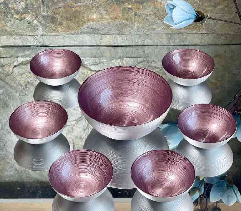 Pack Mouled - Lot de 7 bols en verre - 1 grand bol + 6 petits bols