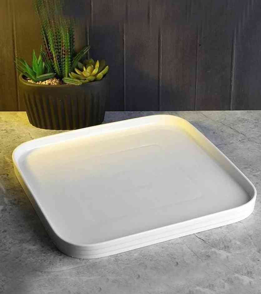 Assiette plate carrée porcelaine 18*18cm 