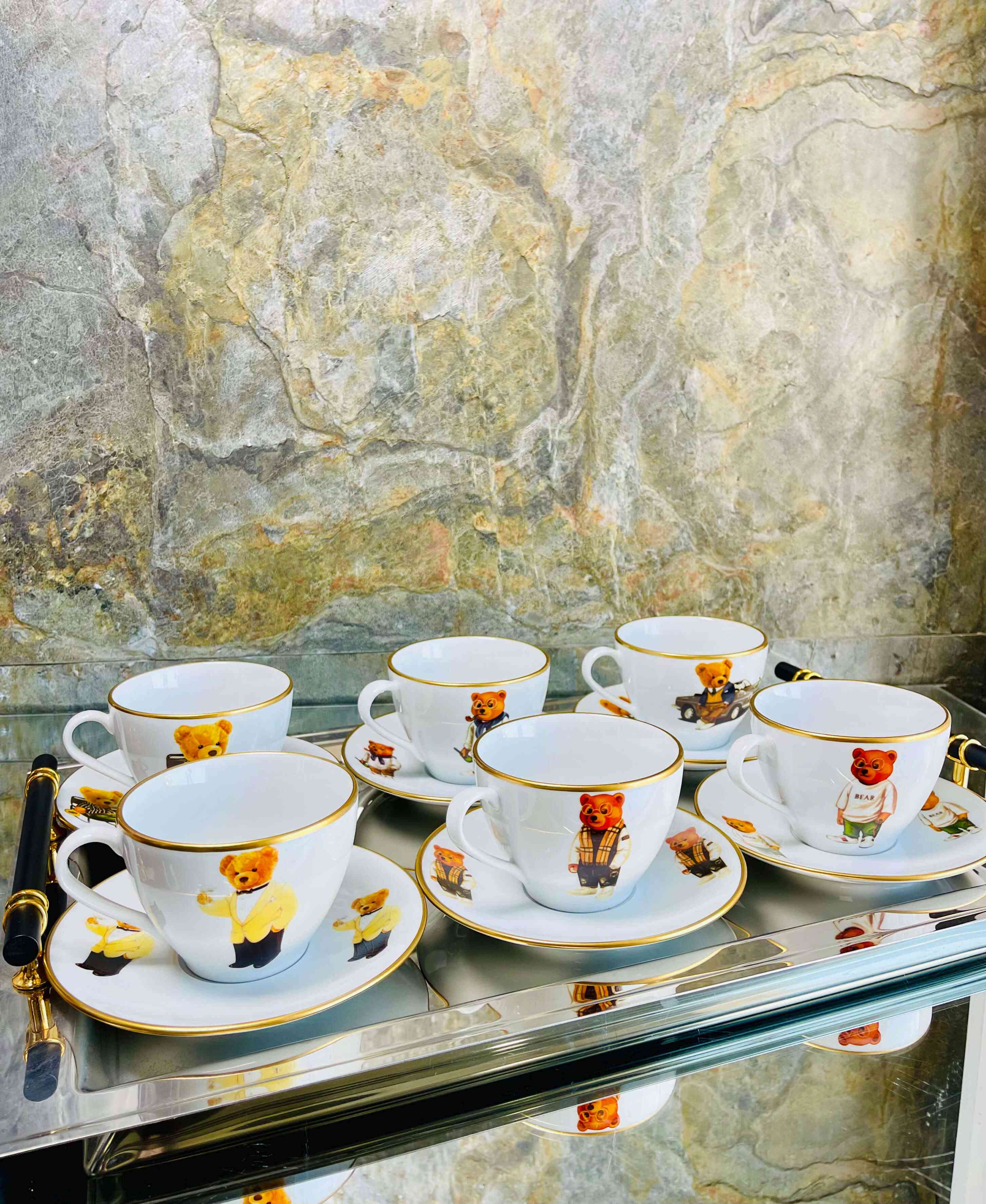 Service à Café Au Lait 12 Pièces En Porcelaine