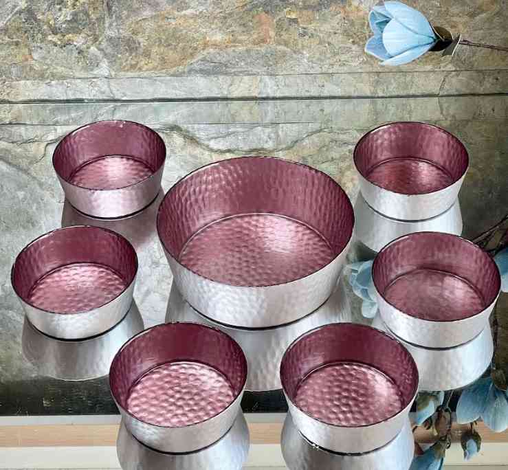 Pack Mouled - Lot de 7 bols en verre - 1 grand bol + 6 petits bols