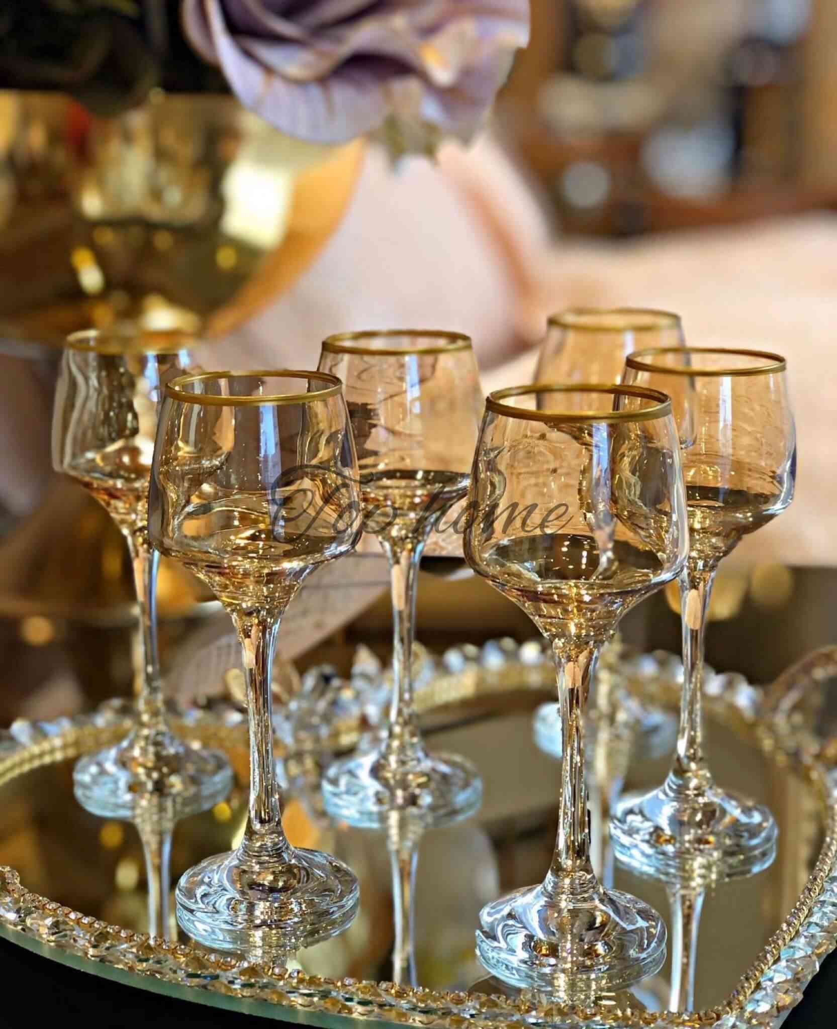 Lot de 6 Coupes à Zrir En Verre