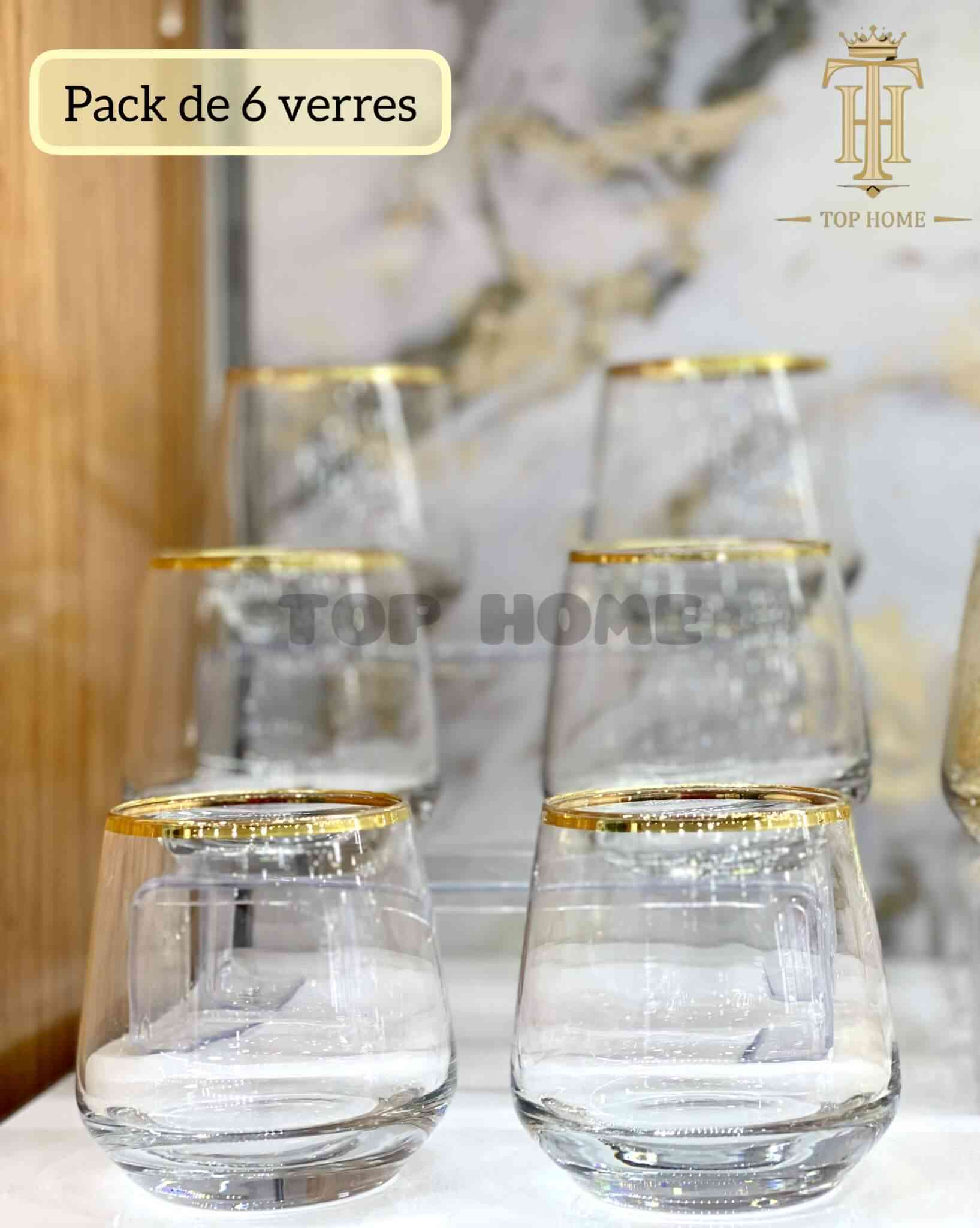 Lot de 6 verres à Eau Transparent