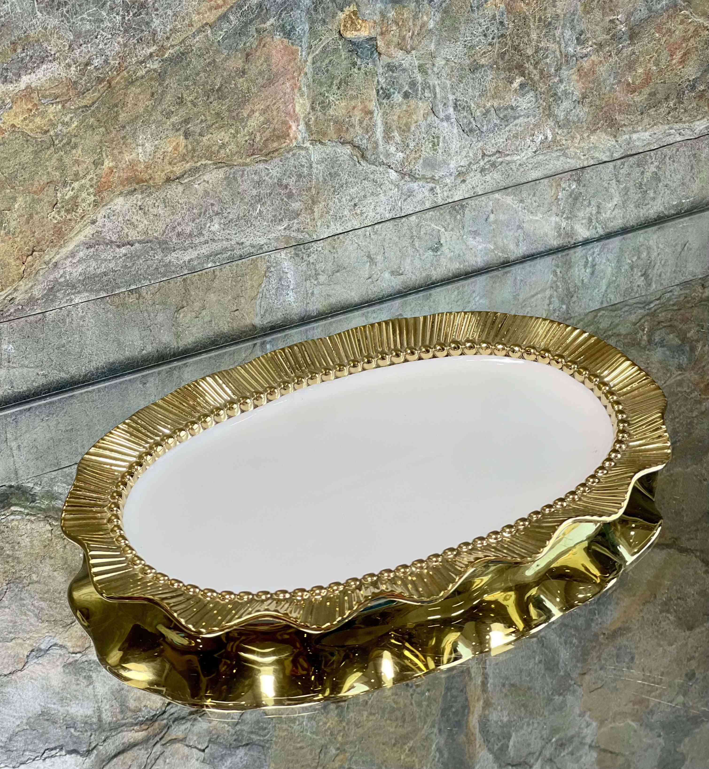 Plat de présentation Oval  25 x 15 cm 