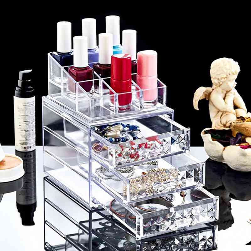 Organisateur de Maquillage  3 Tiroirs À Motif Diamant	