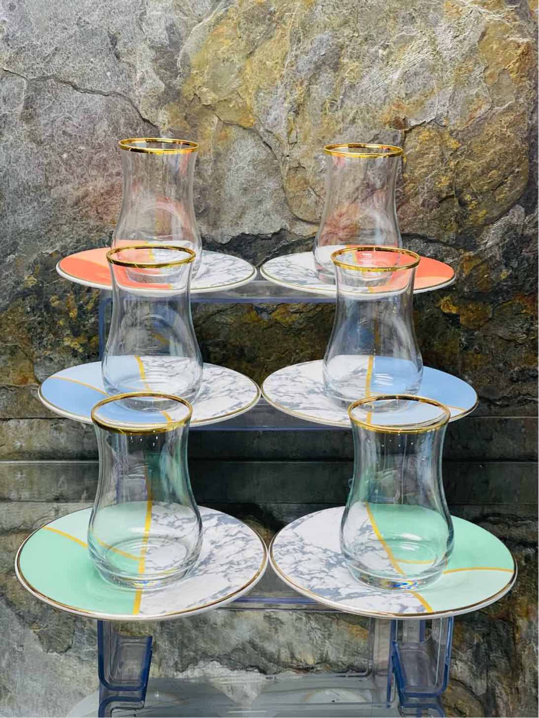 Service à Thé en Verre 12 pièces