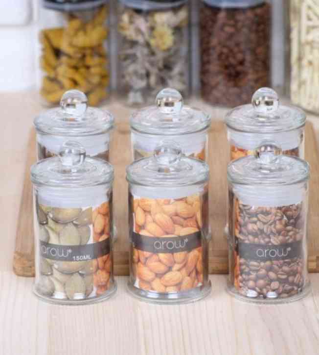 Lot de 6 mini boîtes en verre 150ml