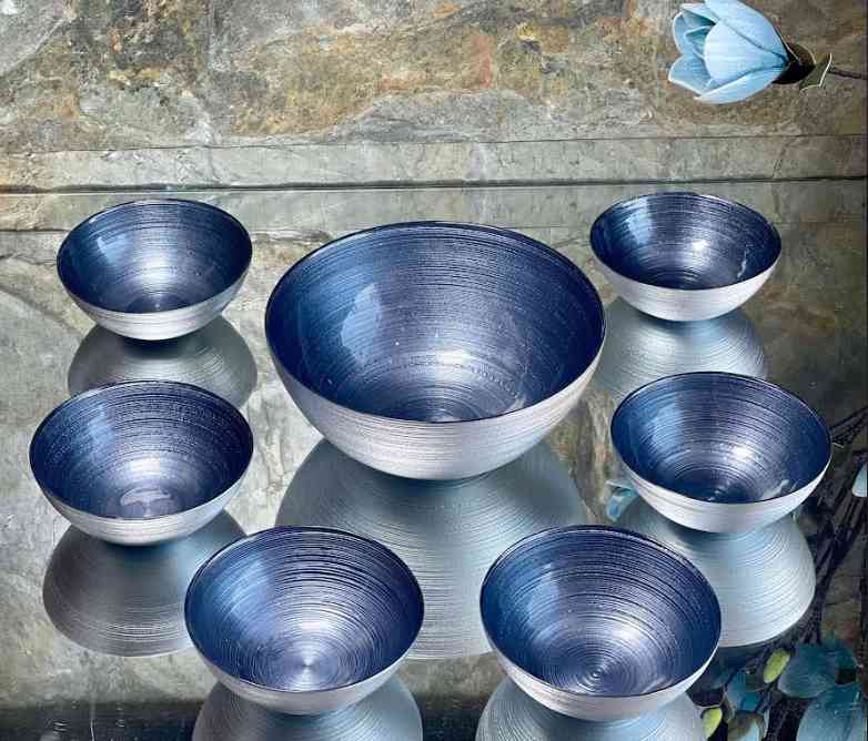 Pack Mouled - Lot de 7 bols en verre - 1 grand bol + 6 petits bols