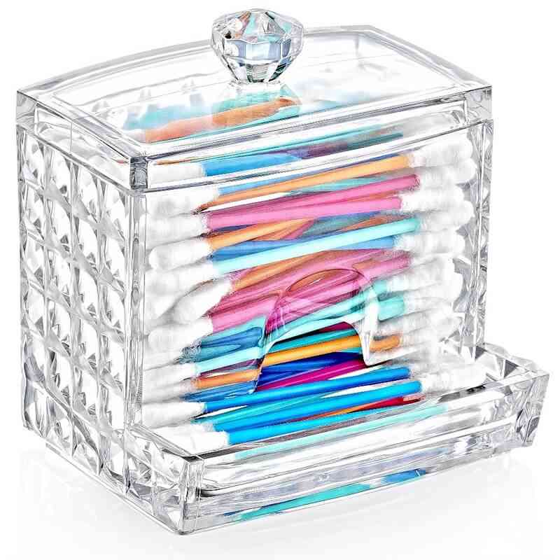 Boîte à bâtonnets, distributeur de coton à démaquiller, cotons-tiges à Motif Diamant