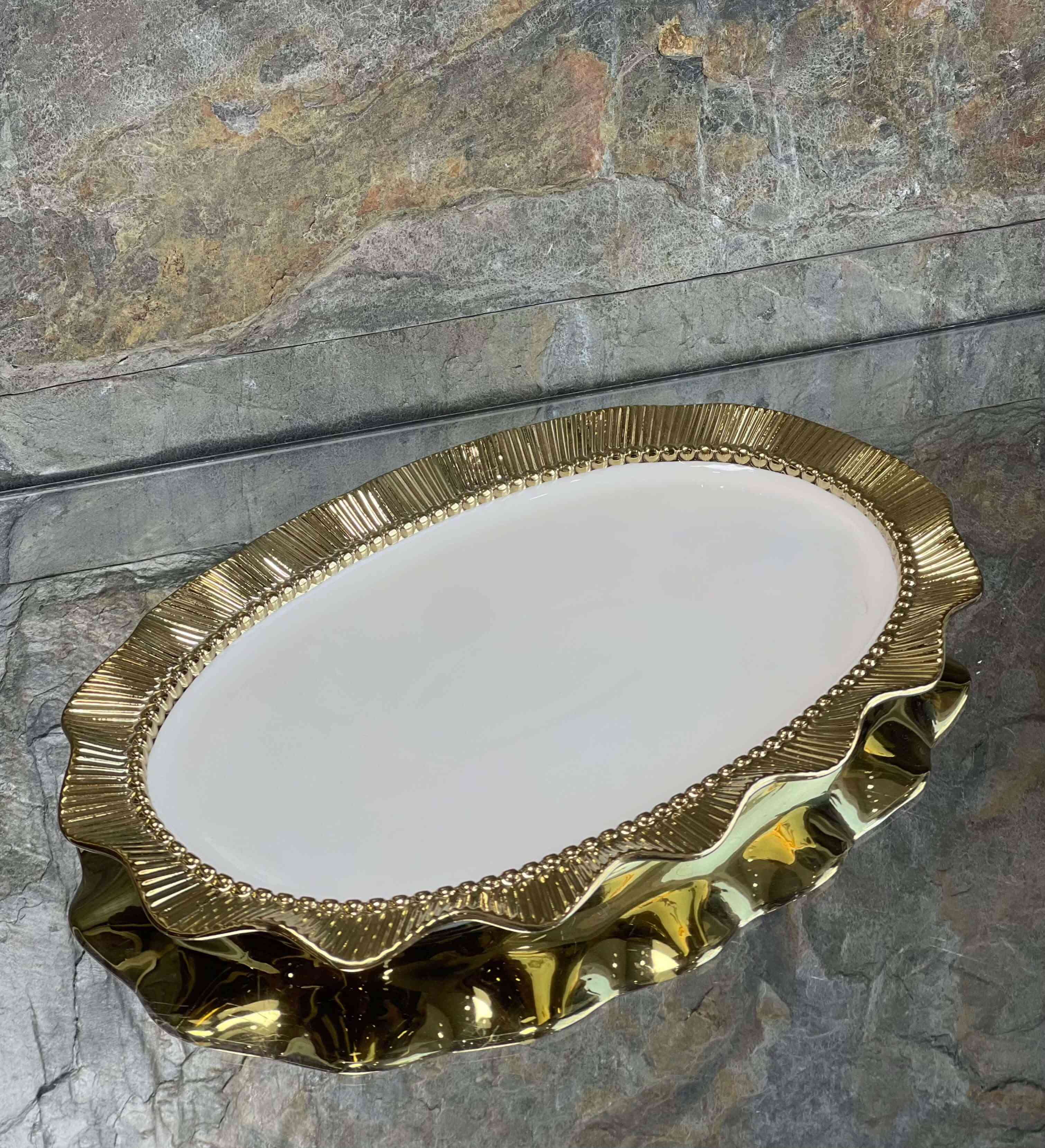 Plat de présentation oval 30 x 19 cm 