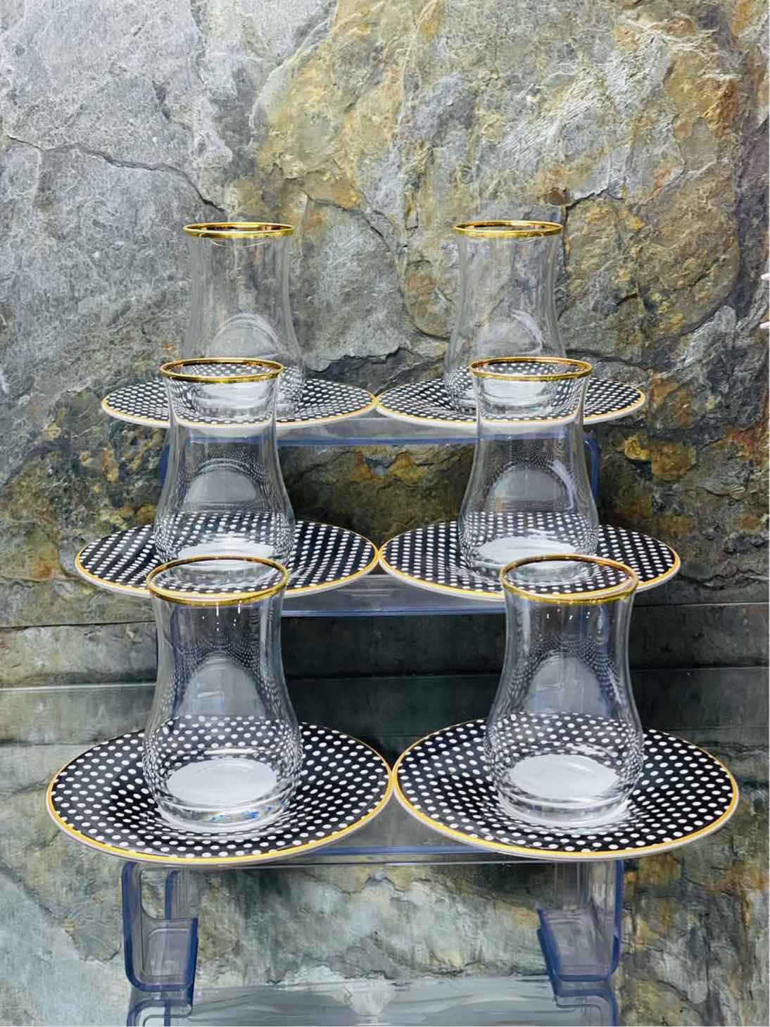 Service à Thé en Verre 12 pièces