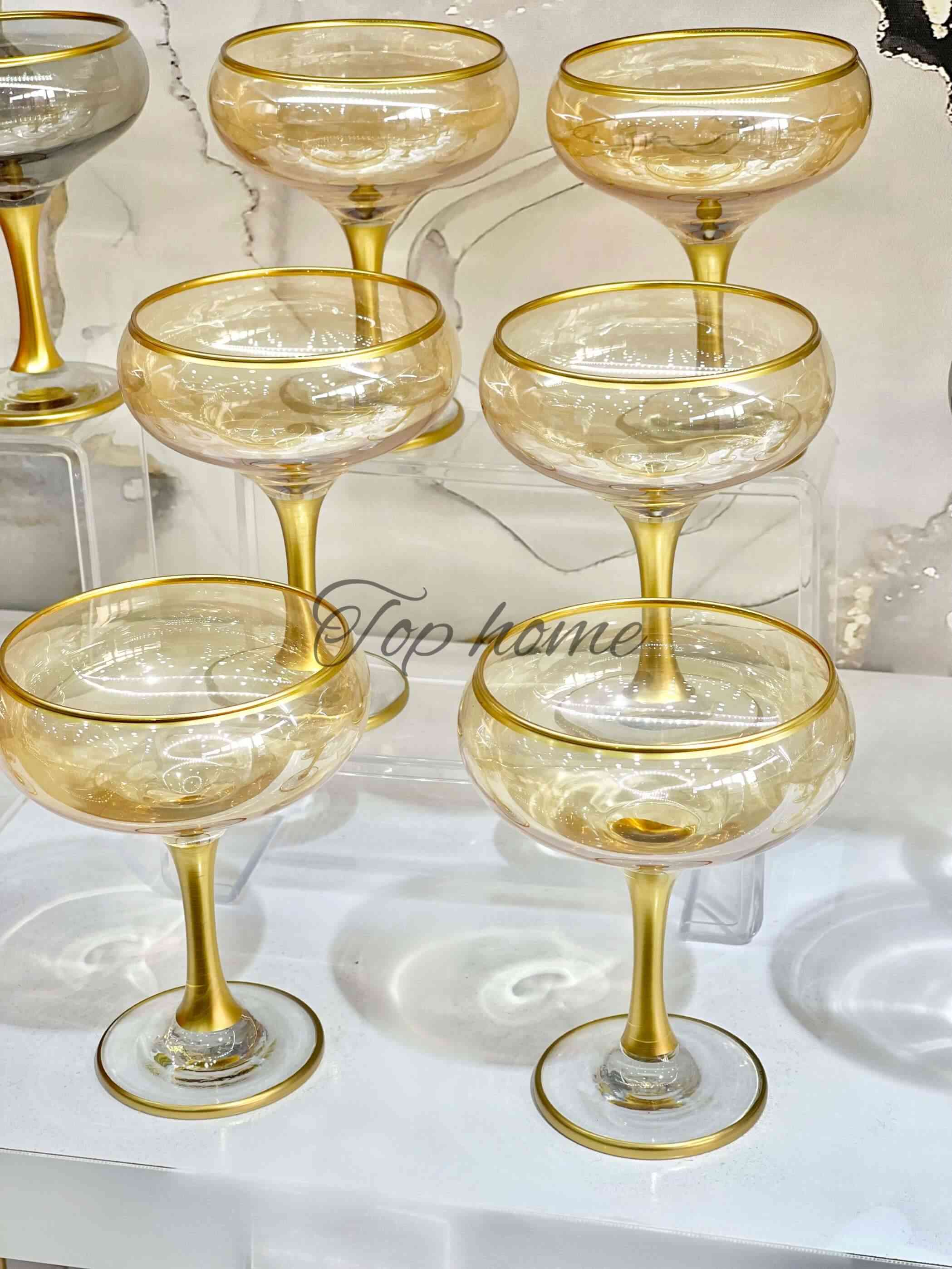 Service à Coupe 6 pièces en verre Fumé