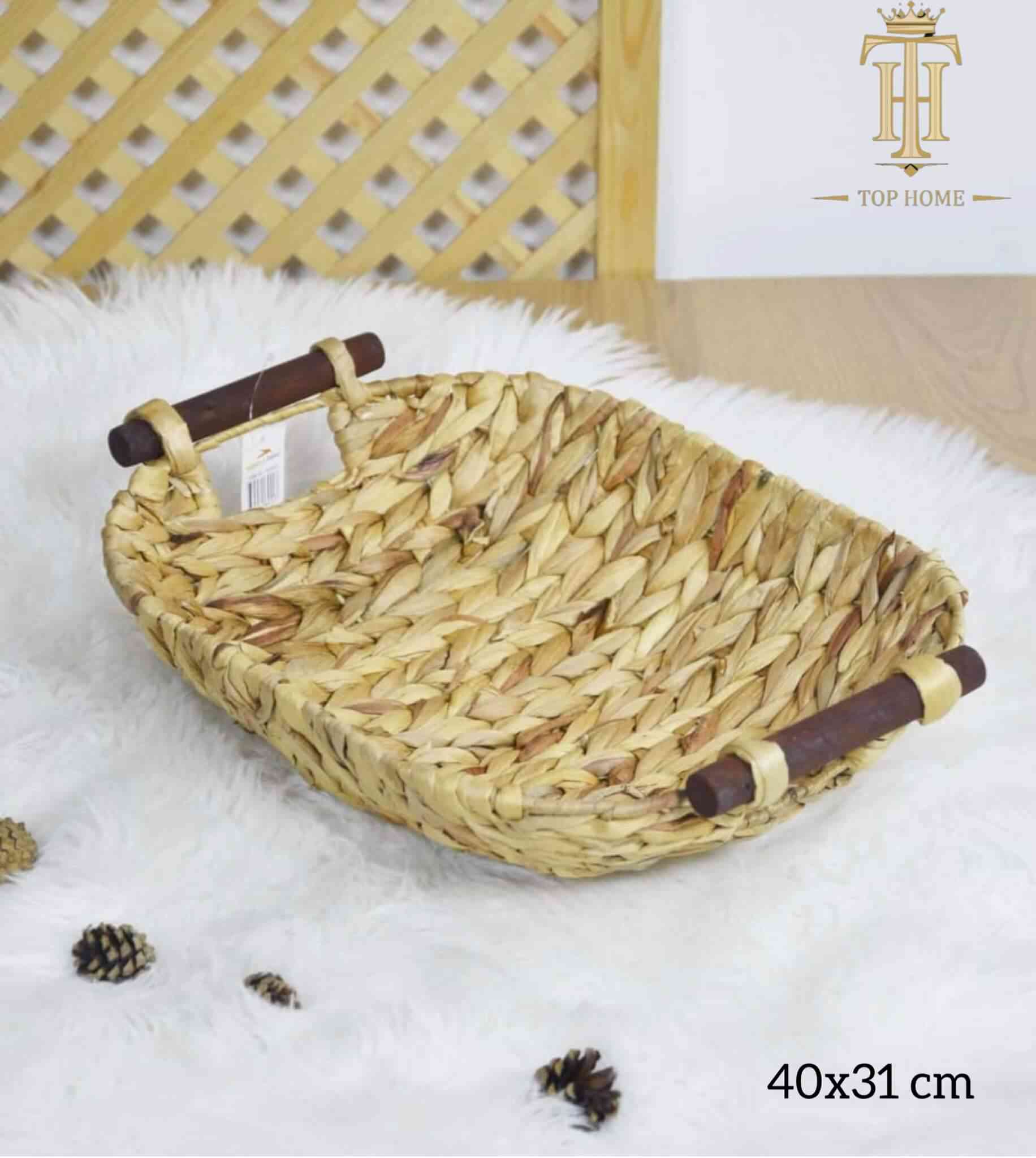 Corbeille tressée oval 40*31cm