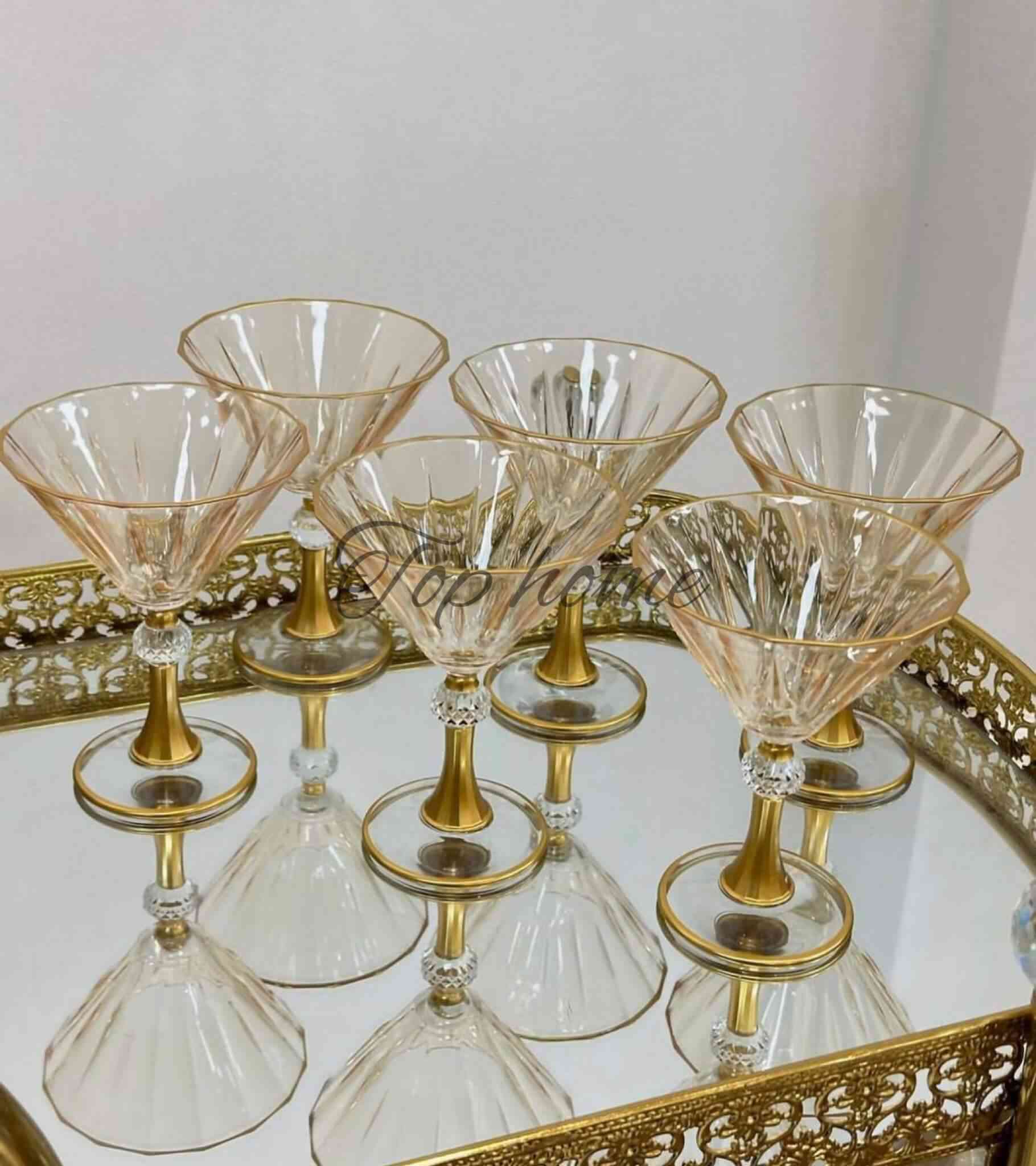 Lot De 6 Coupes Diamond Doré
