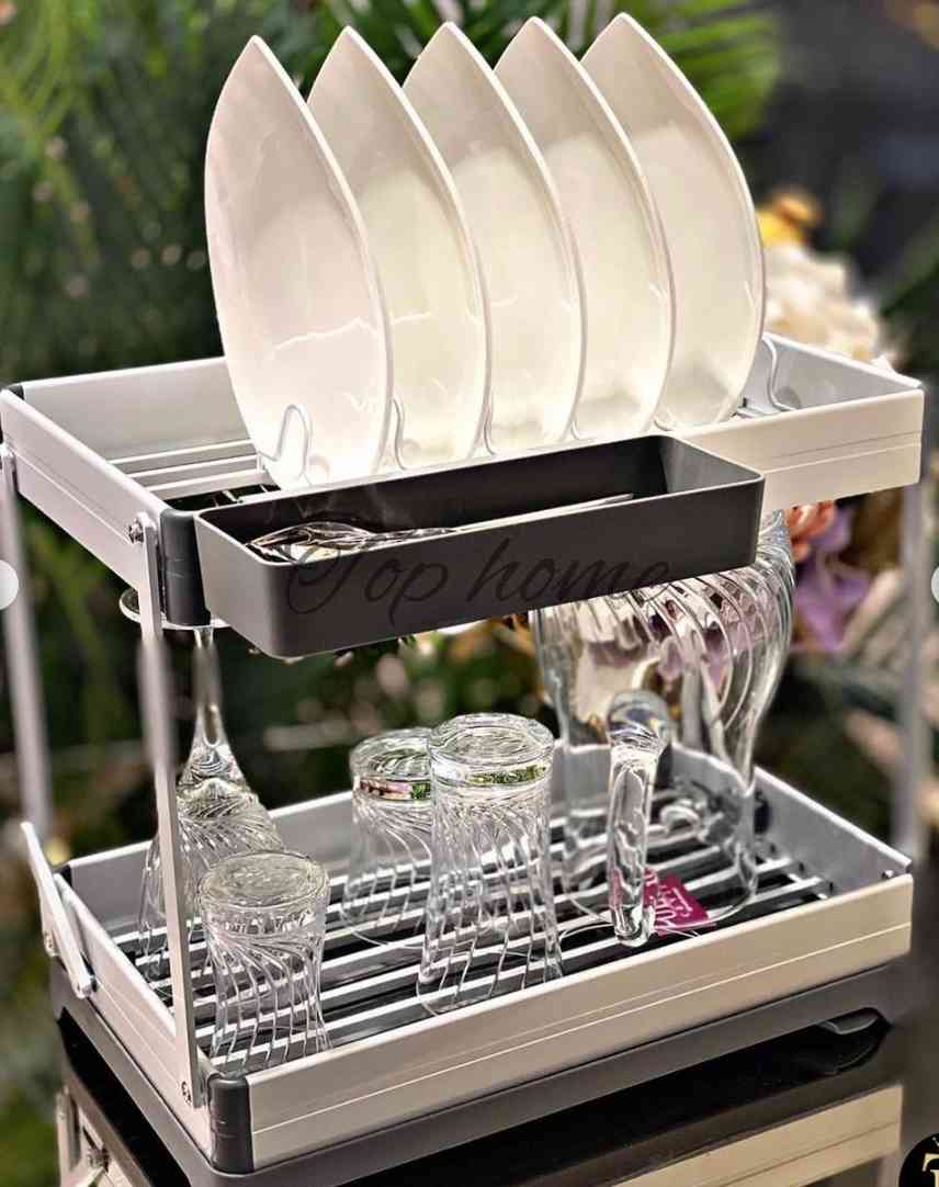 Égouttoir en aluminium  pliable à 2 niveaux