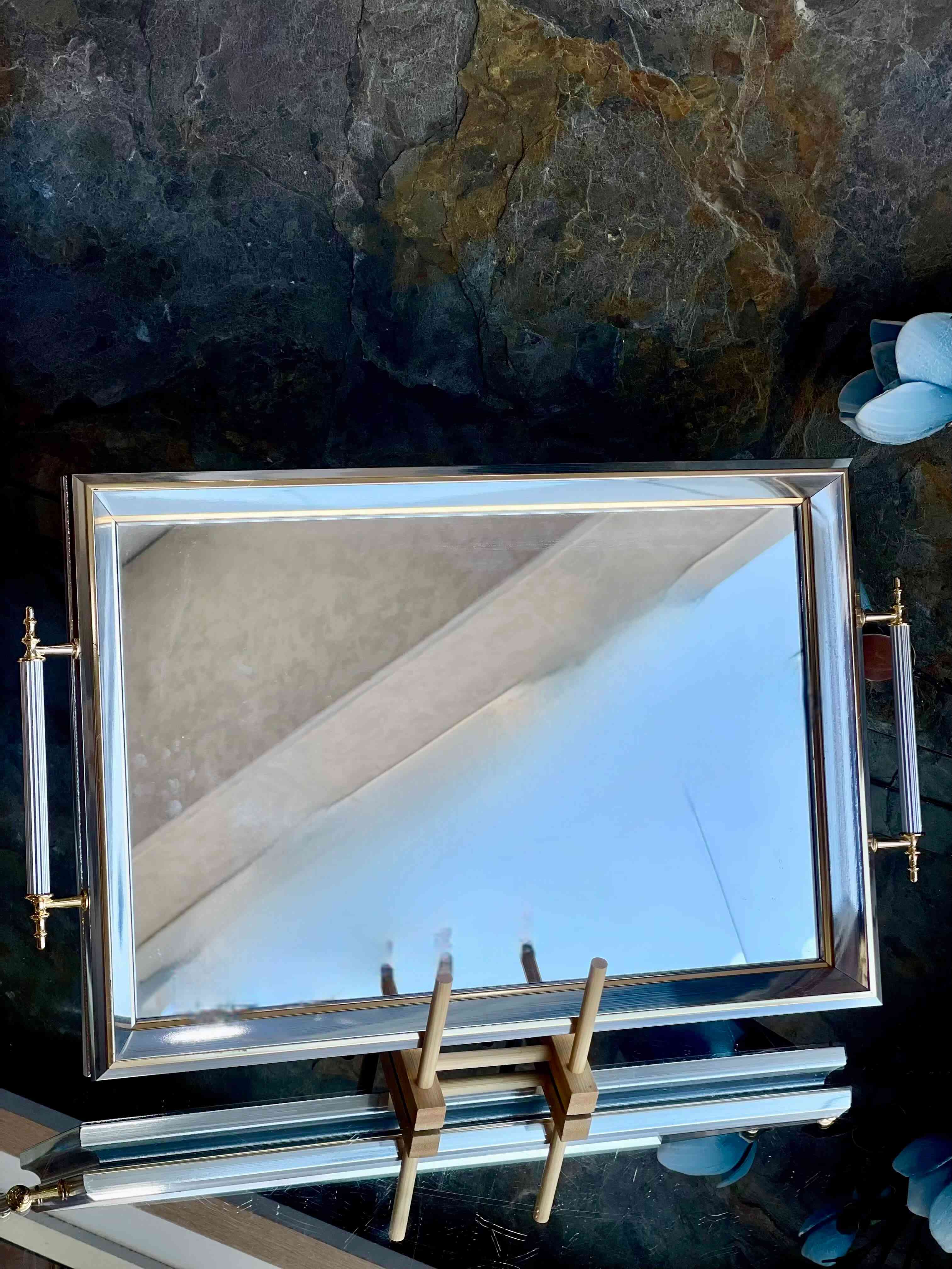 Plateau Miroir en Verre	