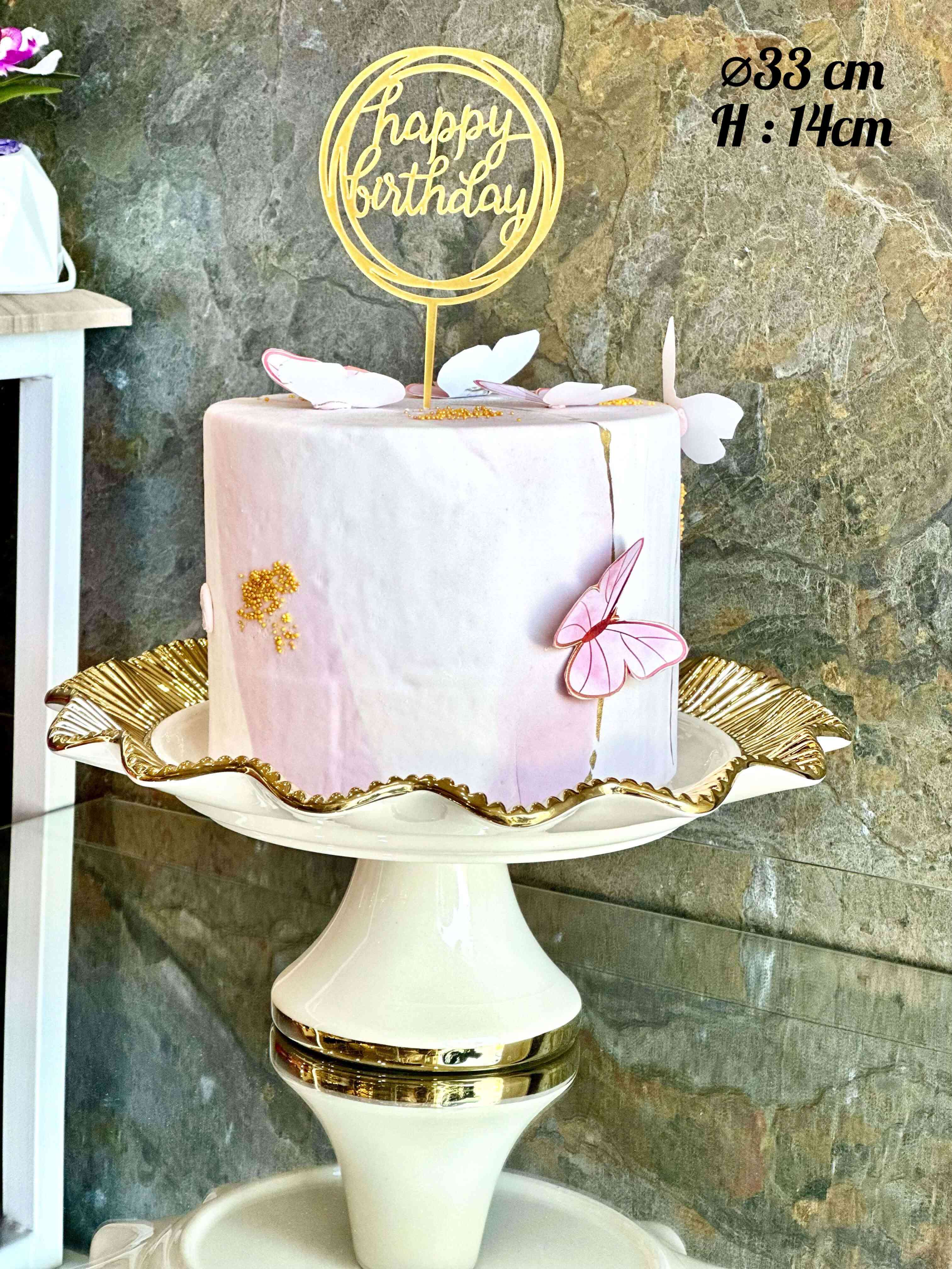 Présentoir À Gâteaux Sur Pied Porcelaine	