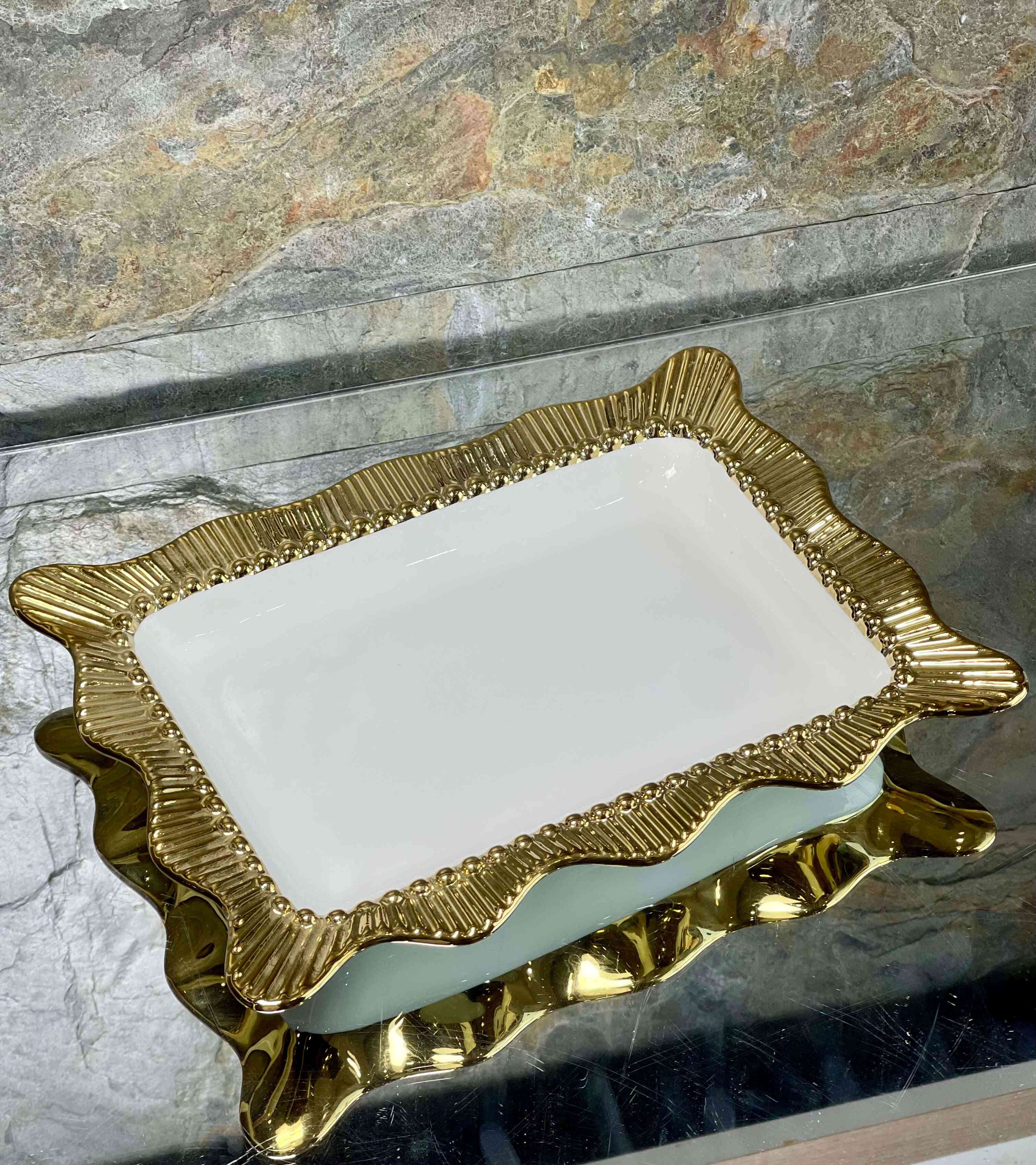 Plat de présentation rectangulaire 24*18 cm 