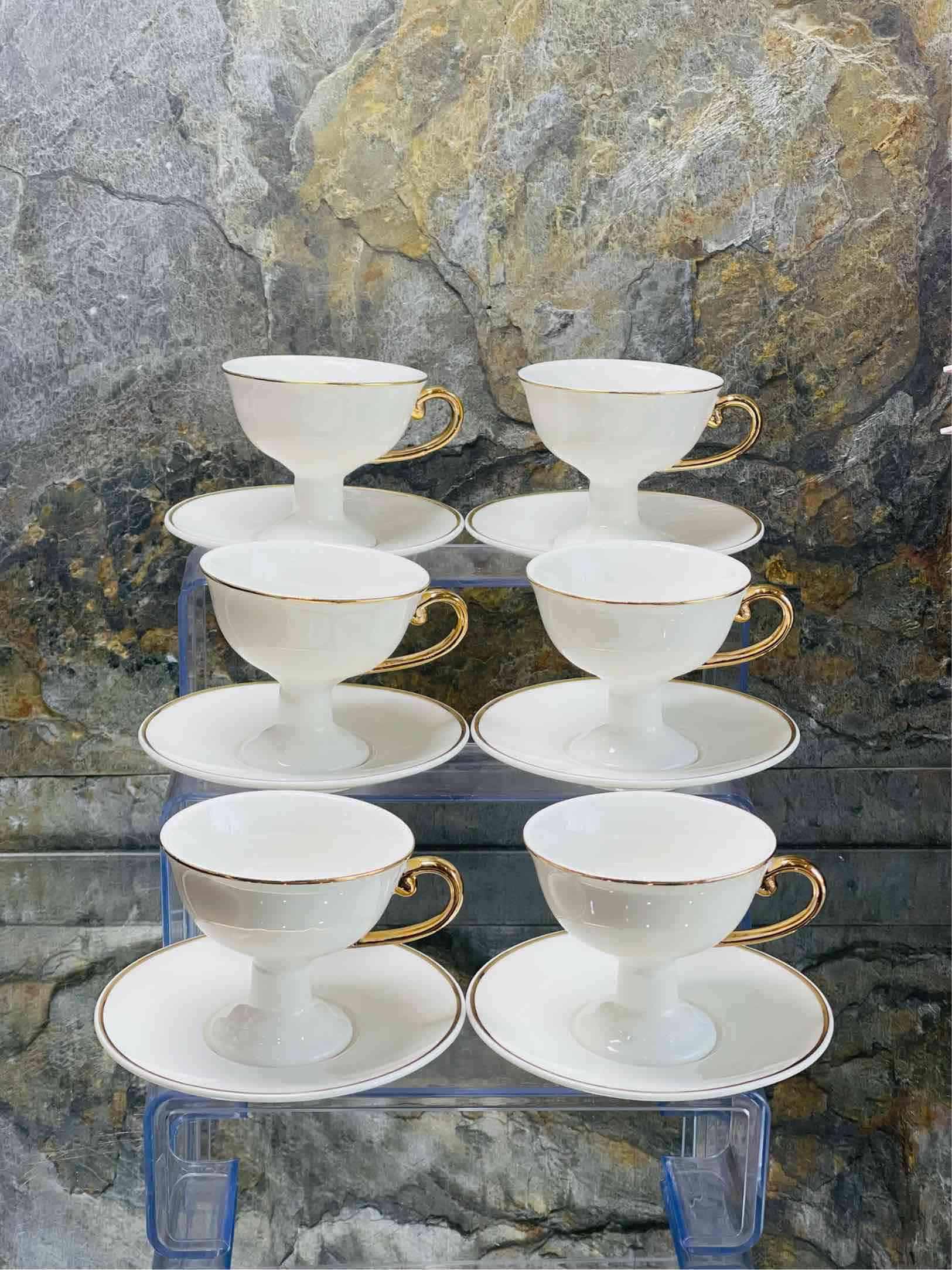 Service à café Noir pour 6 personnes, 12 pièces