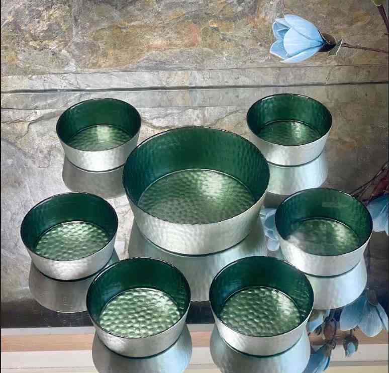 Pack Mouled - Lot de 7 bols en verre - 1 grand bol + 6 petits bols