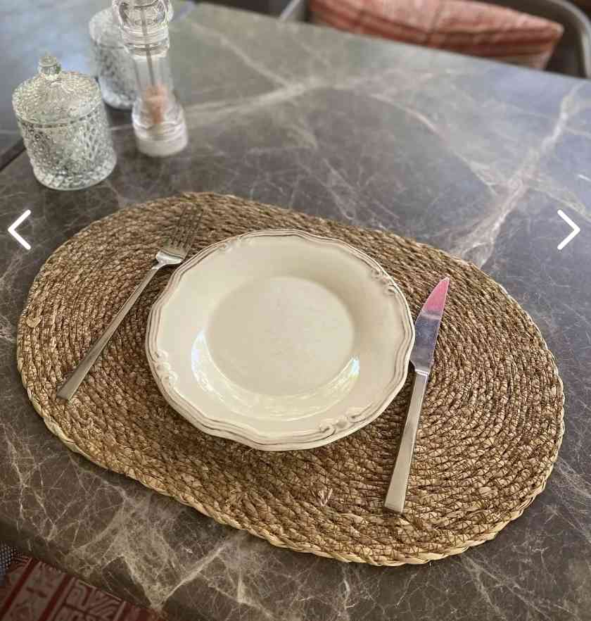 Set de table ovale en jute 