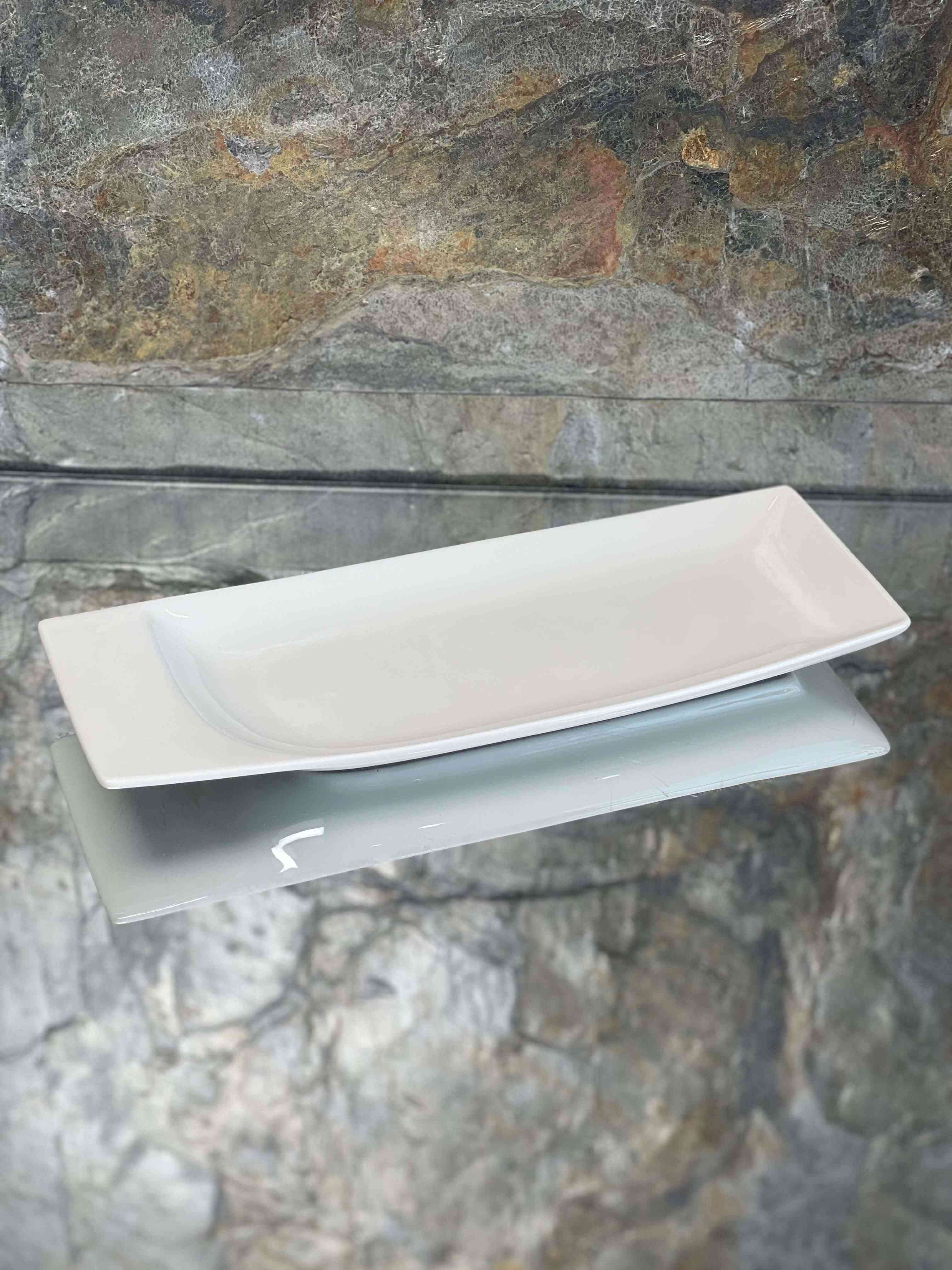  Plat Porcelaine Blanche 26*10cm 