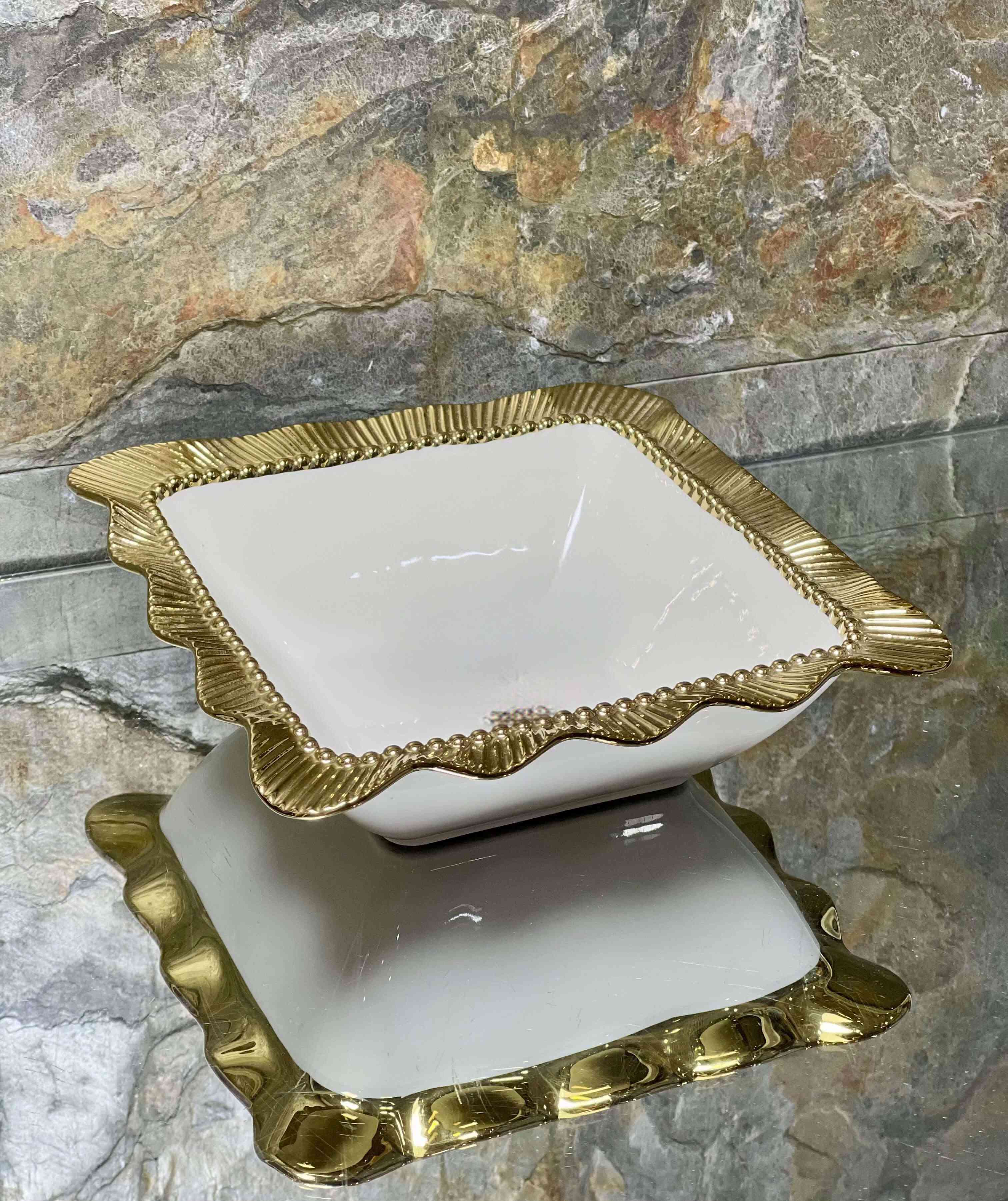 Saladier de Presentation Carré 21*21*6cm 