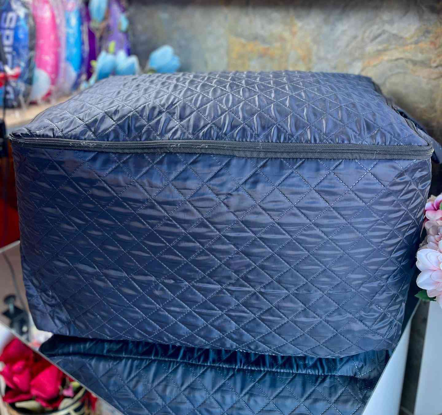 	Housse de Rangement avec Fermeture et Poignée Bleu 60*40*37cm