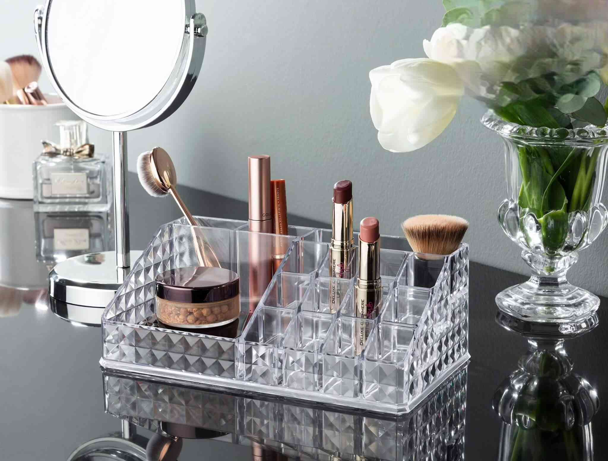Organisateur de Maquillage À Motif Diamant