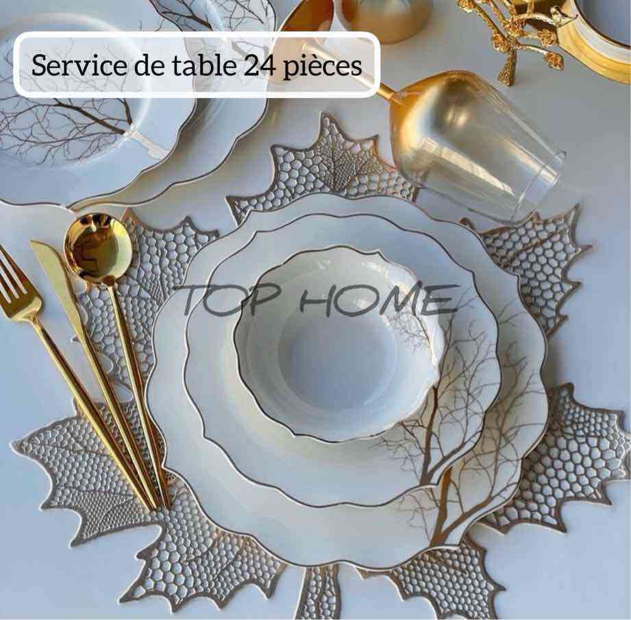 Service à Table 24 pièces en Porcelaine